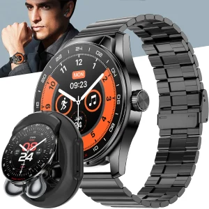 Wholesale OEM Smart Watch With Earbuds 1.46 Inch TFT Screen Waterproof Fitness Tracker Heart Rate Monitor NFC Music Player