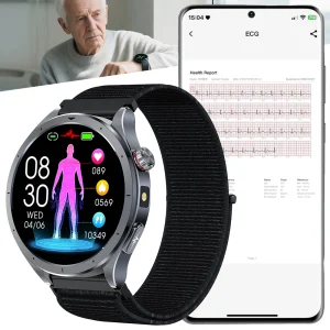 Supplier ECG Health Watch with Body Temperature Monitoring and SOS Emergency Call IP68 Waterproof for Android IOS Watch