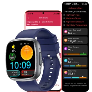 Custom ECG Smart Watch With Call 300mAh Magnetic Charging Women Health Tracking Blood Pressure OEM Wholesale