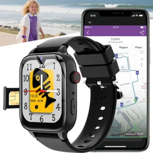 Supplier Waterproof  Smart Watch Kids With Sim Card 4G Call SOS Tracking Camera Alarm Weather Step Counter for Boys Girls