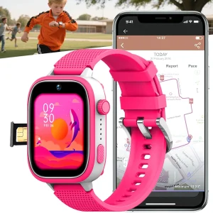 Custom 4G Kids GPS Smart Watch 15 Exciting Games Two-Way Calling Feature SOS Emergency Call Button Ideal for Kids Boys Girls