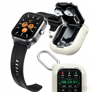 2.01-inch TFT Smartwatch (Built-in Earbuds) — Supports NFC, Heart Rate, Blood Oxygen, and Sleep Monitoring