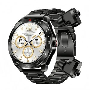 1.52-inch Smartwatch & TWS Bluetooth Earbuds 2-in-1 Smart Fitness Band (Built-in Earbuds, IPS Display)