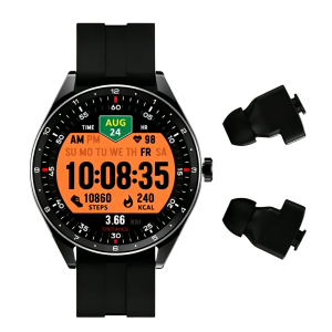 Smartwatch — Built-in Bluetooth Earbuds and Voice Assistant
